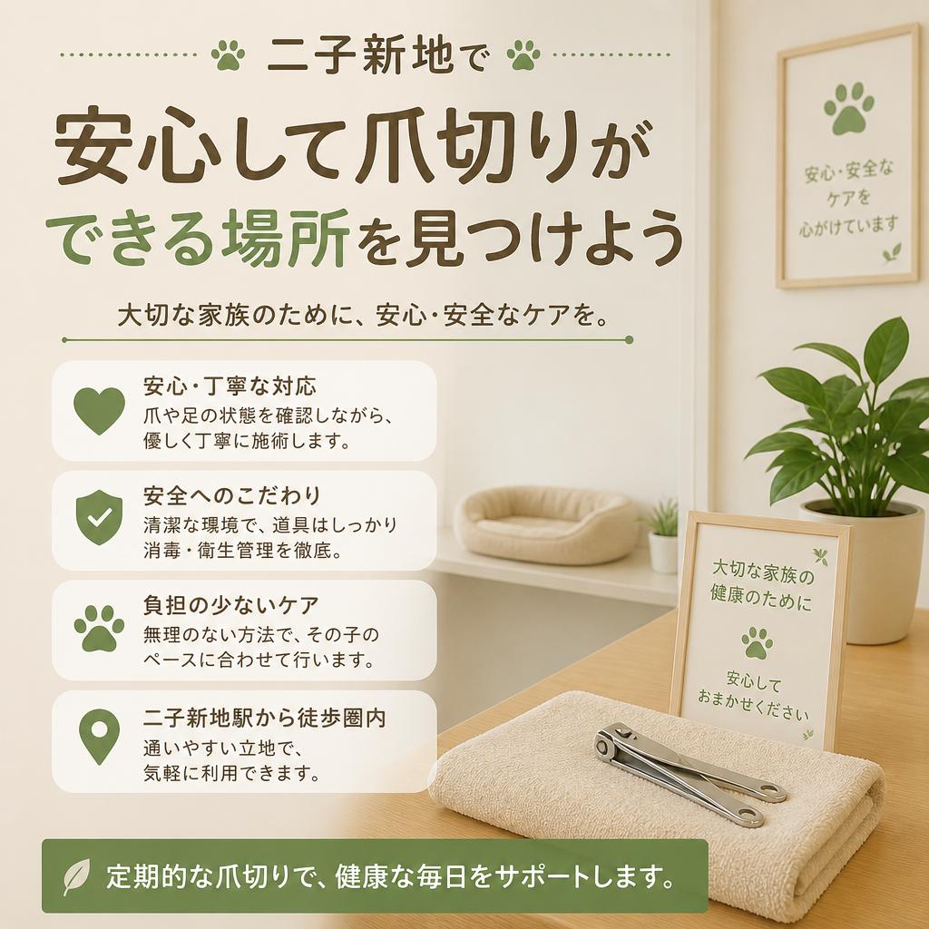 二子新地で安心して爪切りができる場所を見つけよう