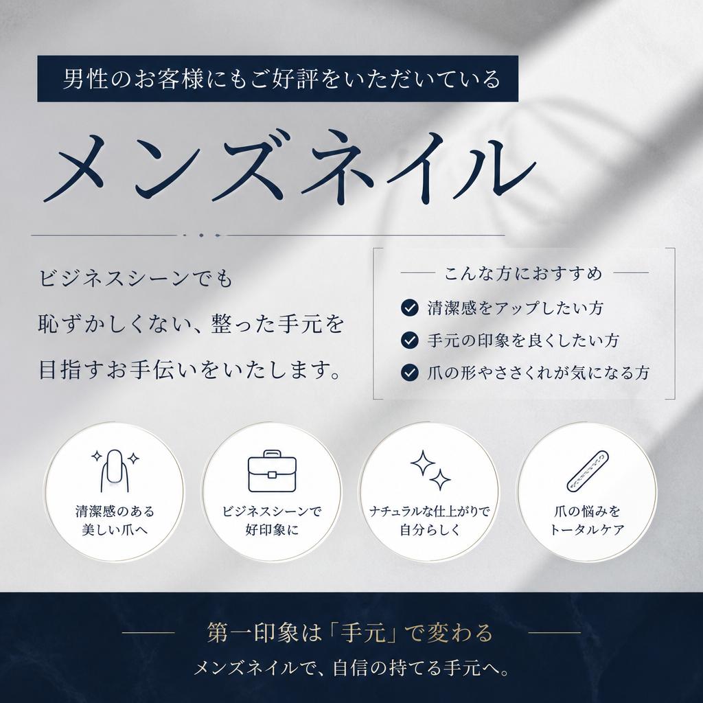 メンズネイルも人気！男の手元を美しく