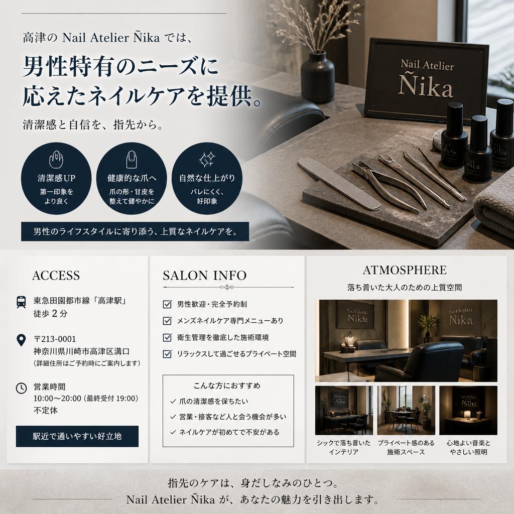 高津でのメンズネイルケア
