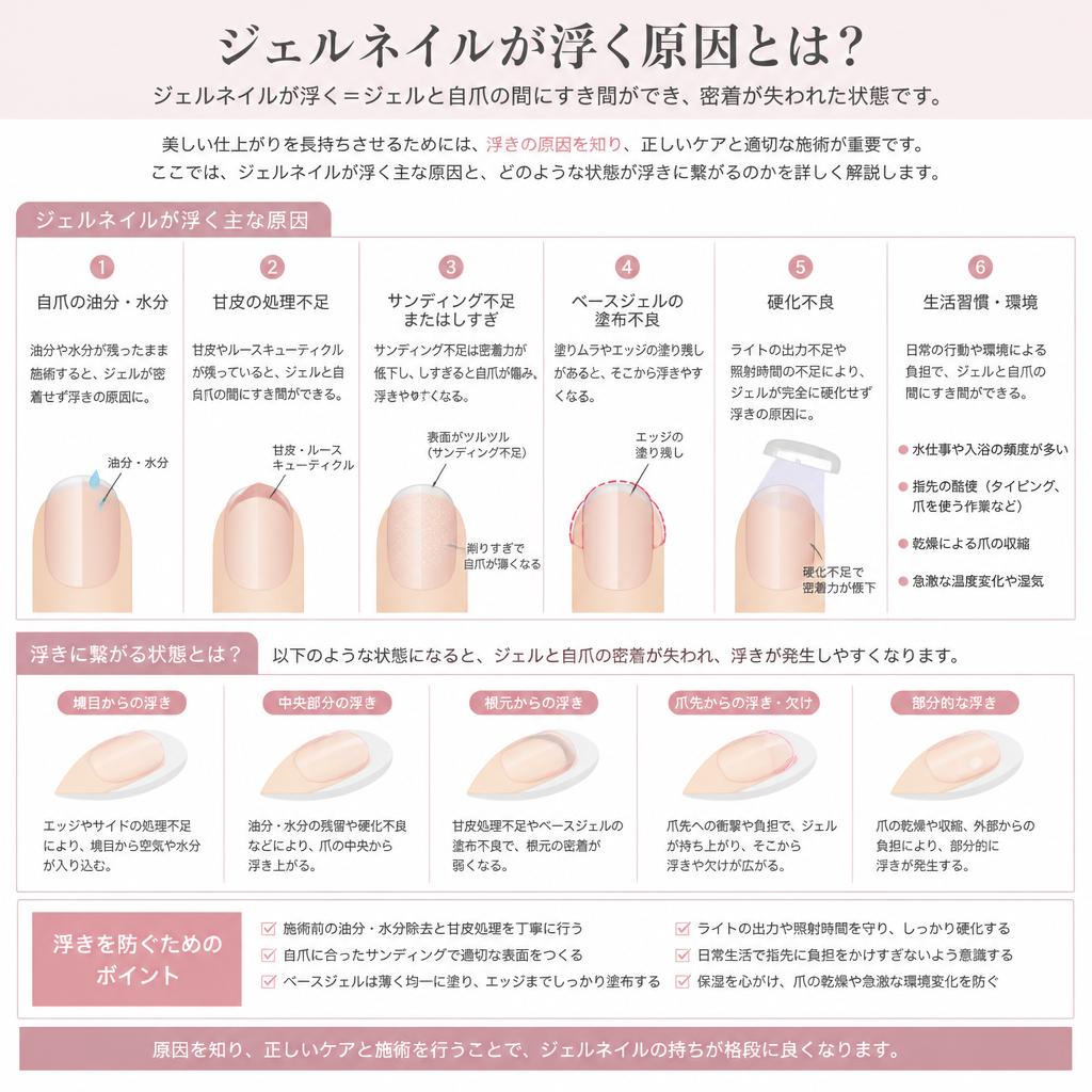2. ジェルネイルの浮きとは？