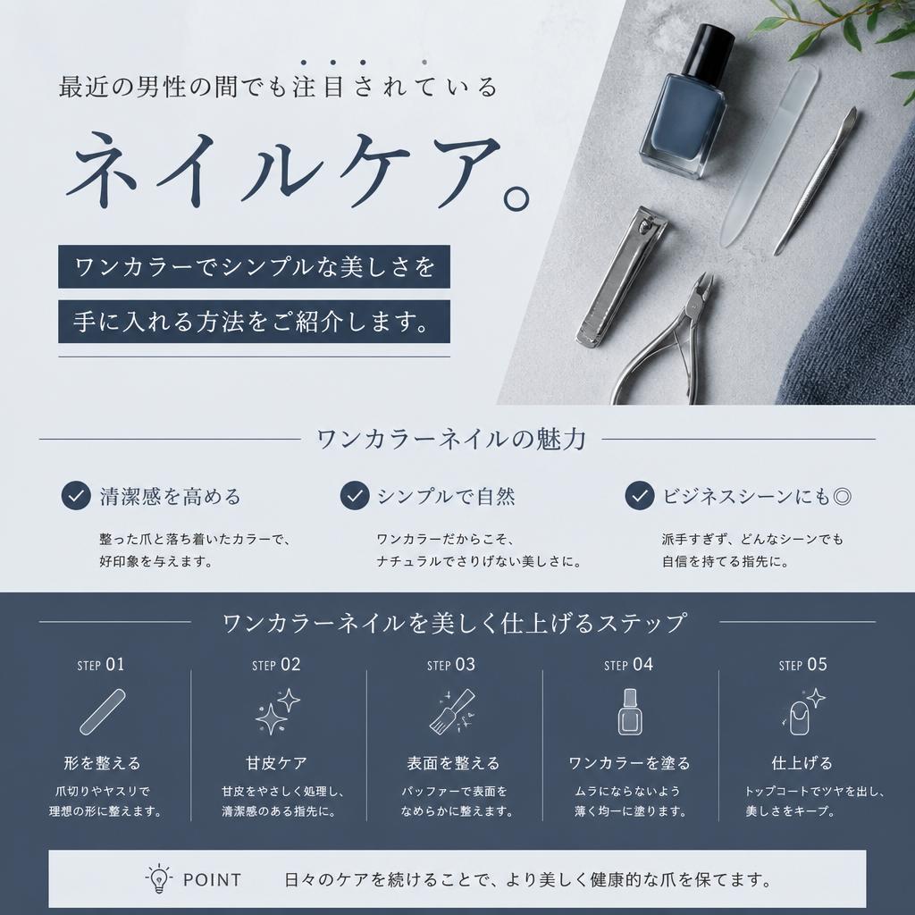 男性のネイルケア