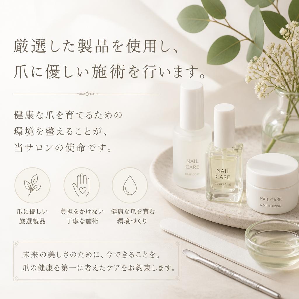 手に優しいネイルケア