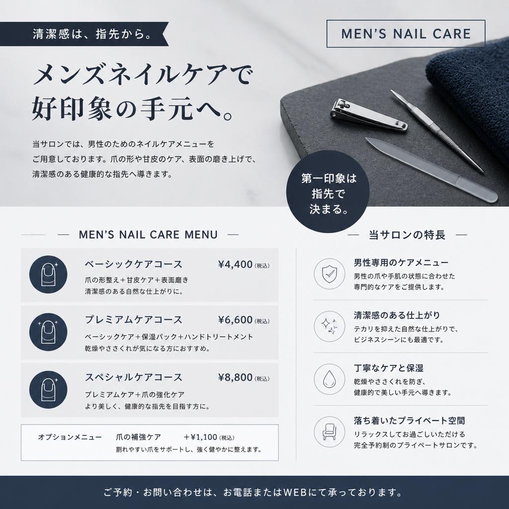 2. Nail Atelier Ñikaのメンズケアサービス