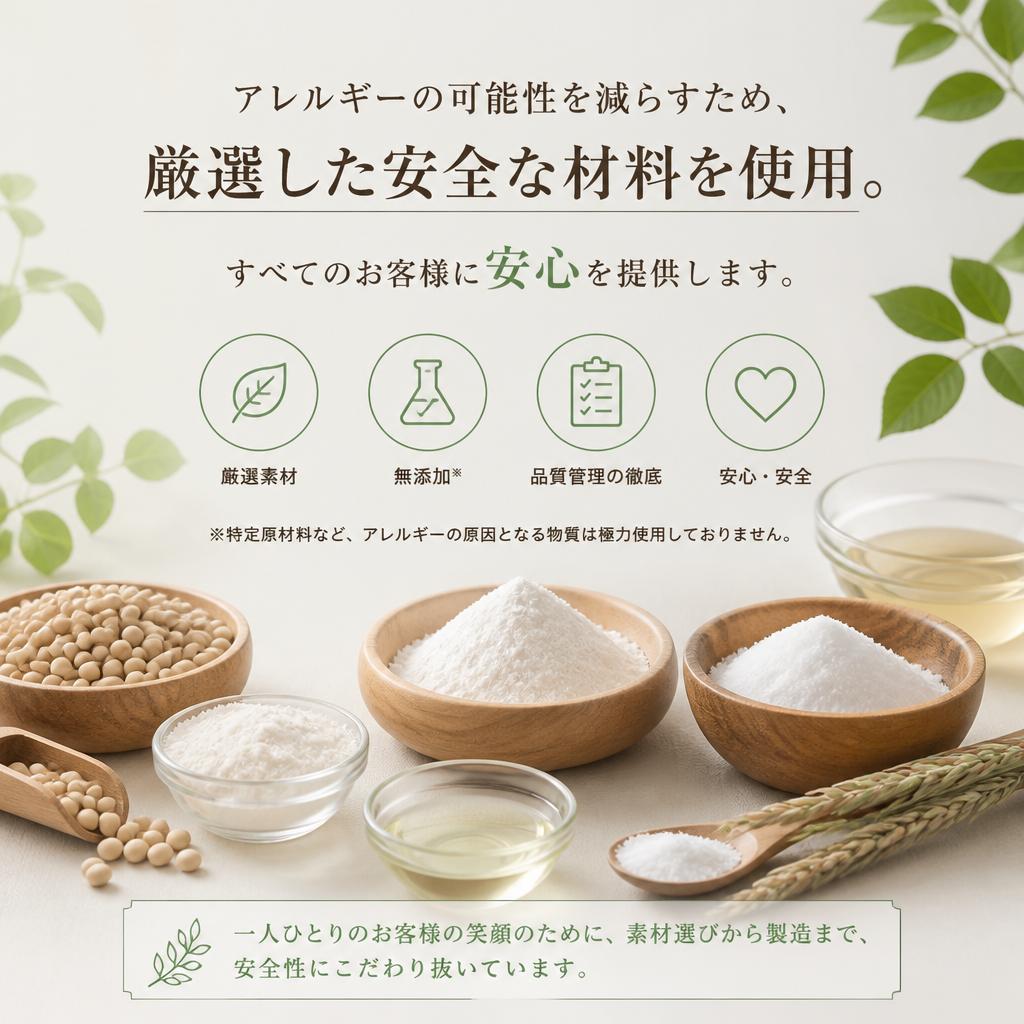 安全な材料の使用