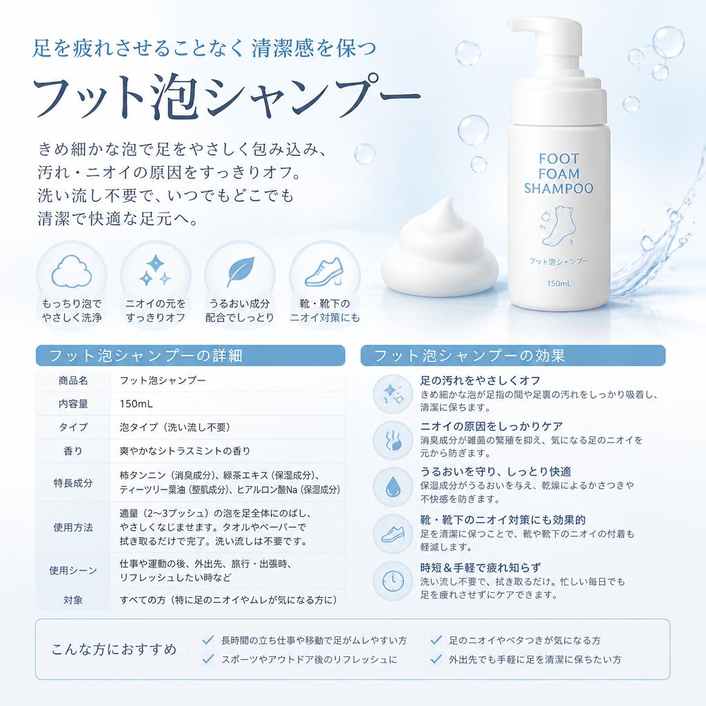 2. フット泡シャンプーのご紹介
