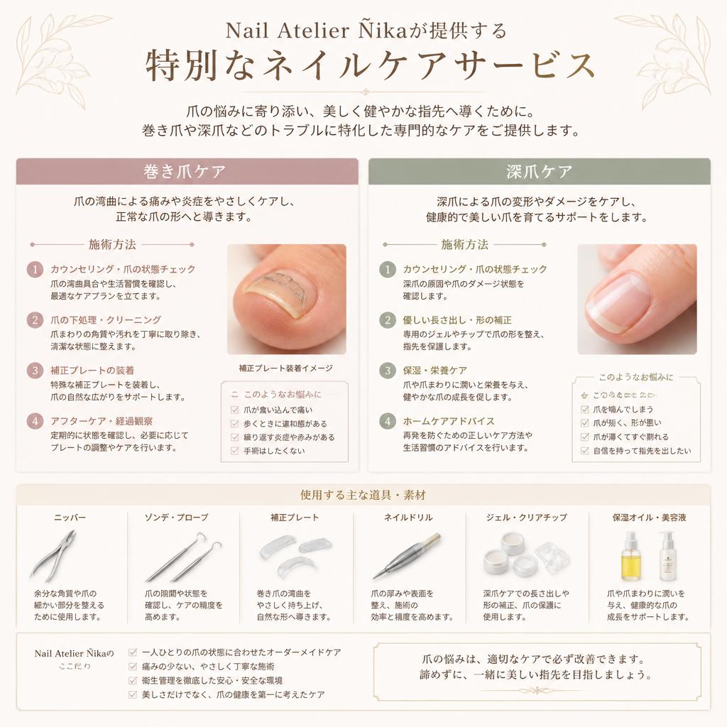 当サロンのネイルケアサービスとは？