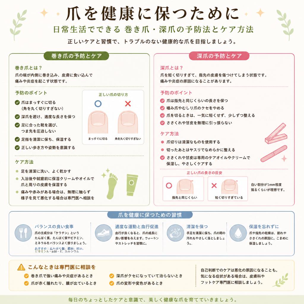 巻き爪・深爪の予防法