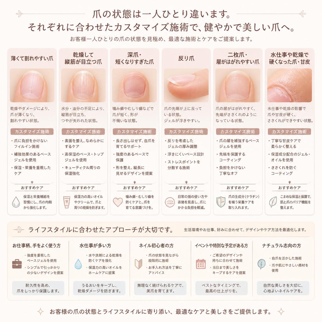お客様に寄り添ったカスタマイズ施術