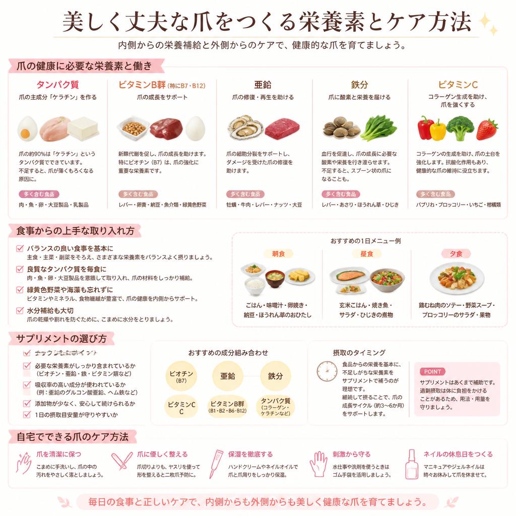 爪に必要な栄養素とは？