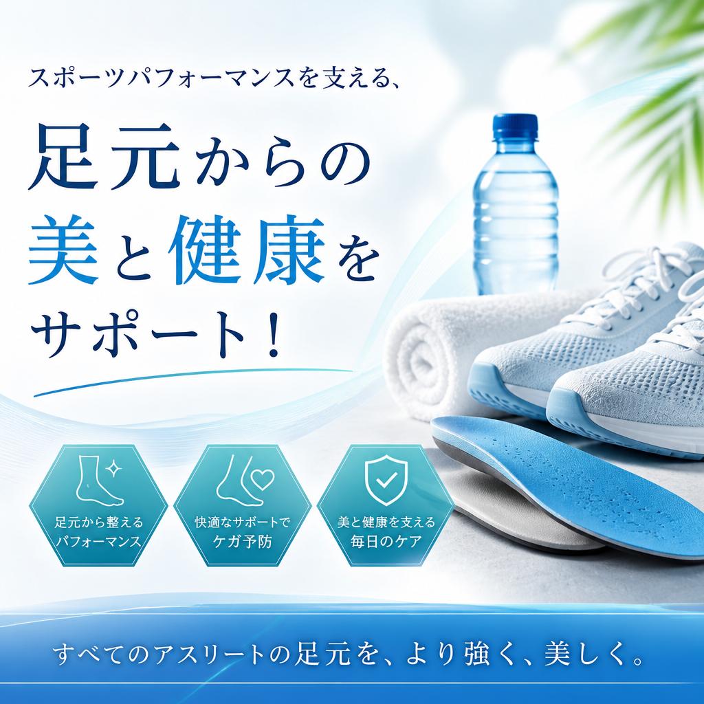 スポーツパフォーマンスを支える、足元からの美と健康をサポート！