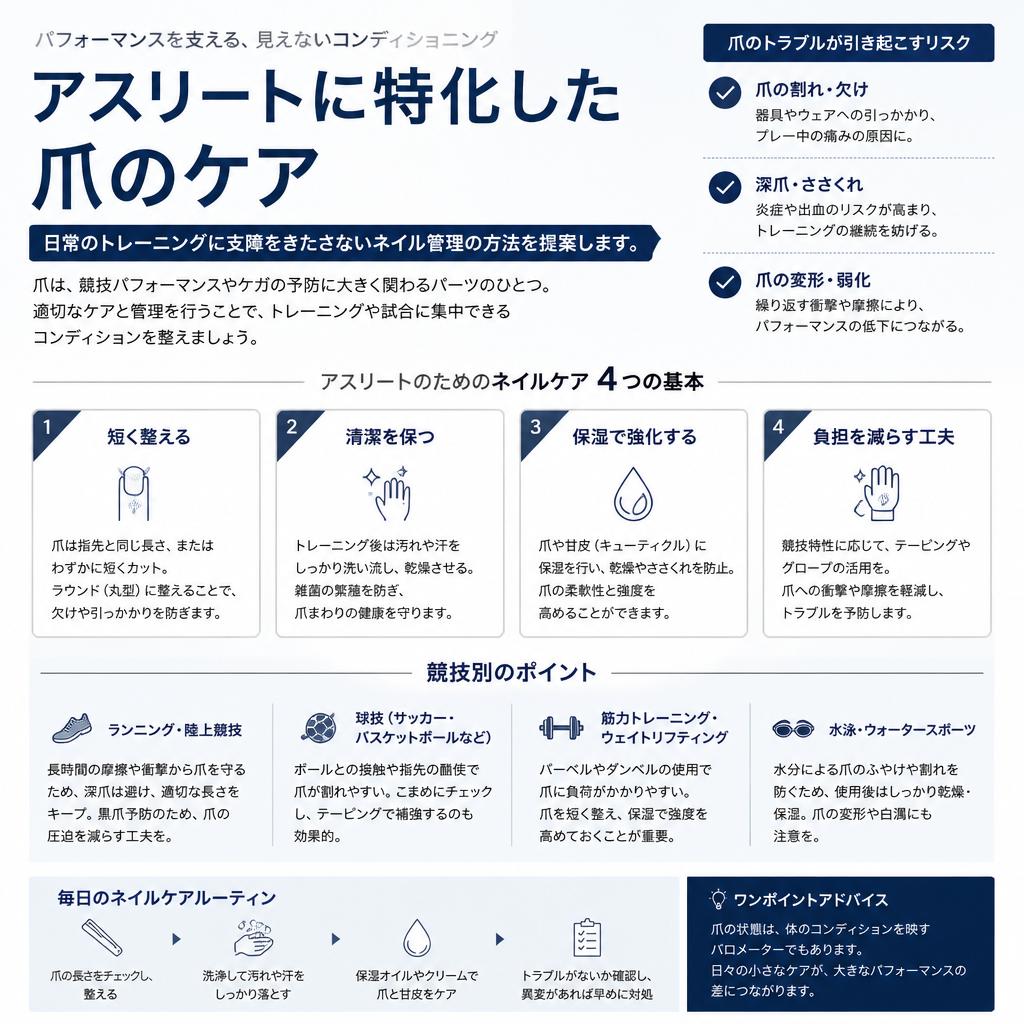 アスリート向けネイルケア
