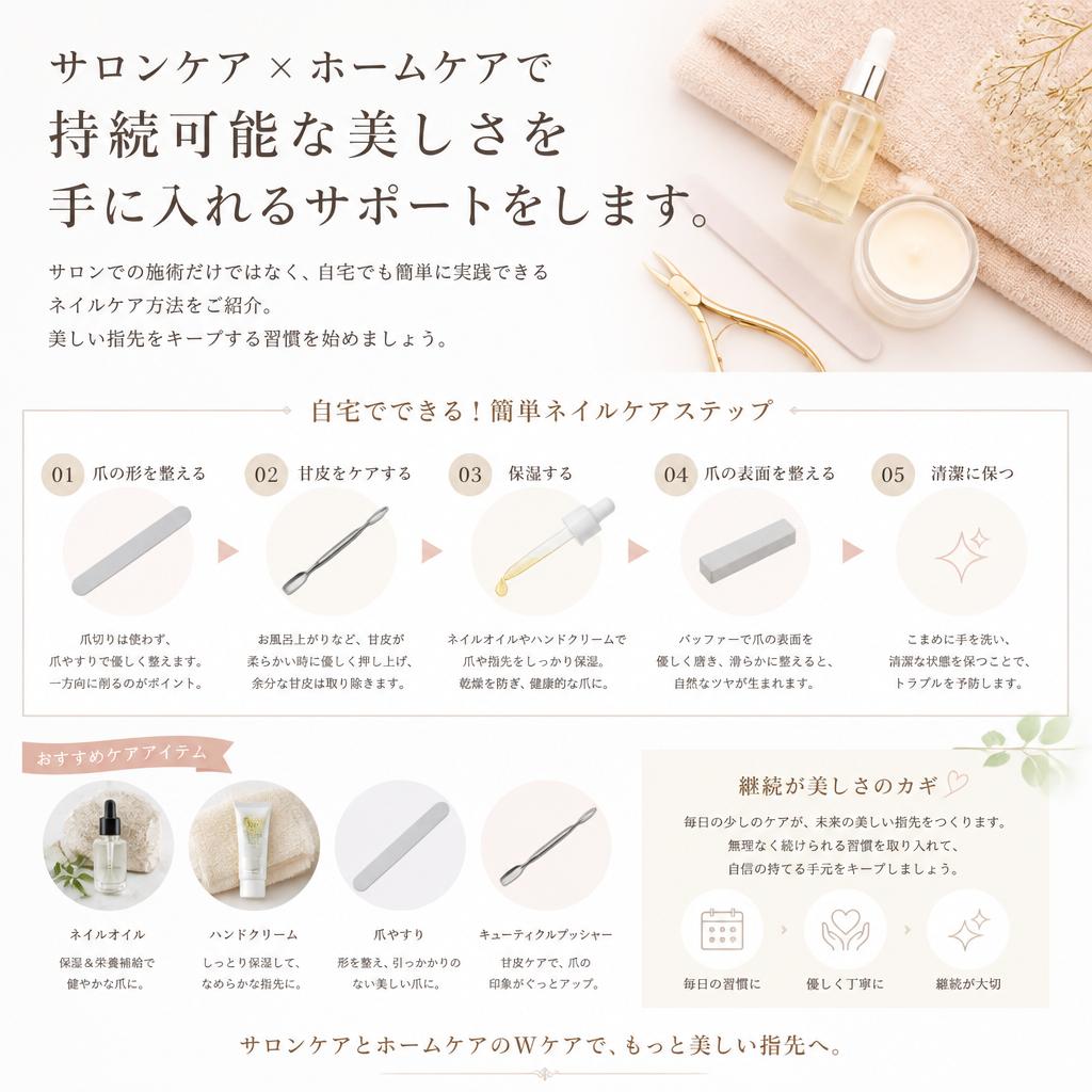 自宅でできるネイルケアの提案