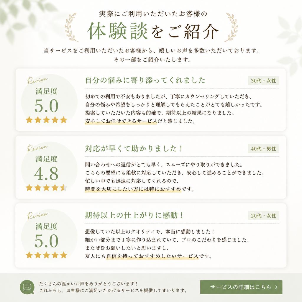 5. お客様の声